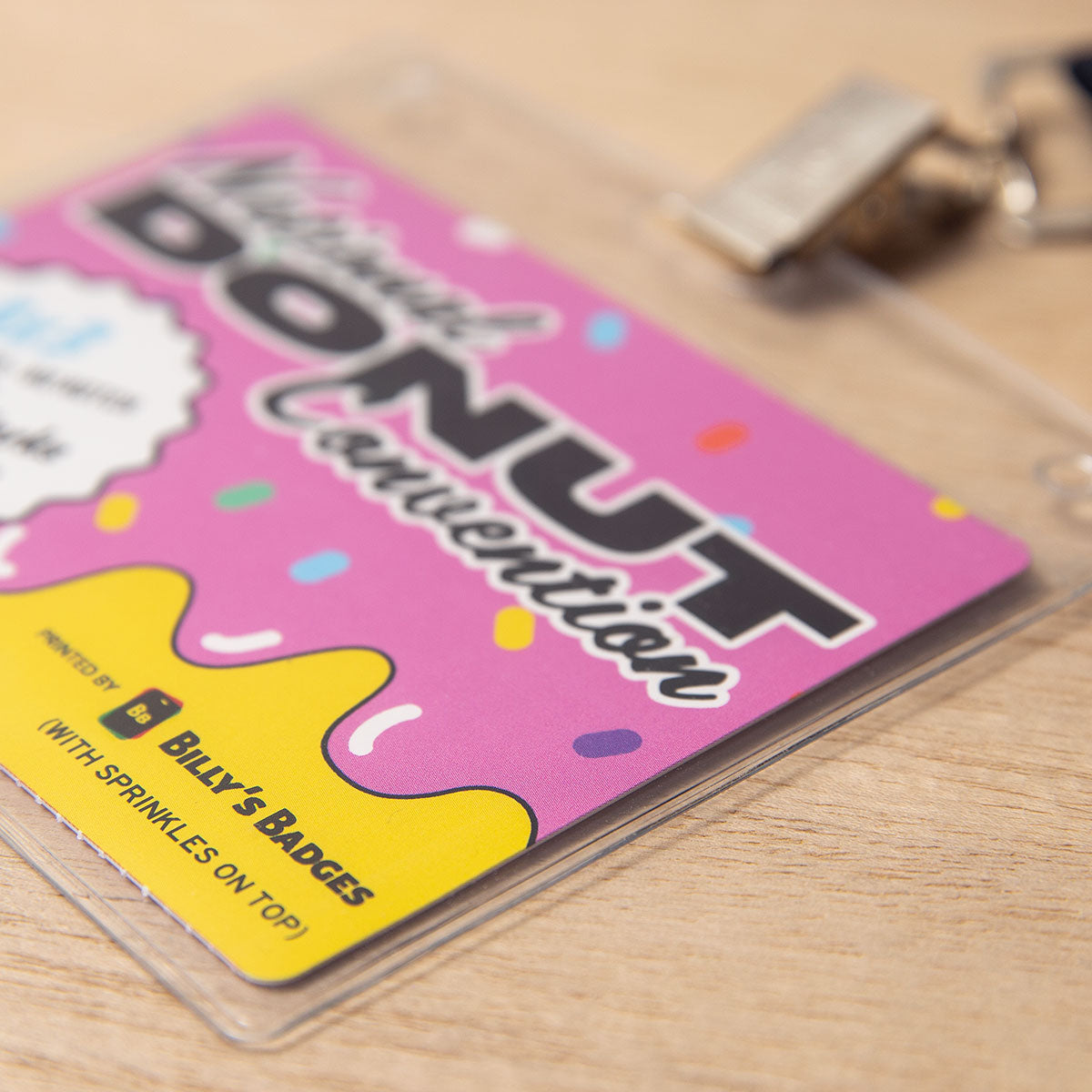 Elevate your conference with our 4x3 double-sided eco-friendly custom event badges. Crafted from premium 9.5 pt direct thermal paper, our event name badge printing offers sustainability, durability while bringing your designs to life with stunning detail and clarity. Elevate your conference with our 4x3 double-sided eco-friendly custom event badges. Crafted from premium 9.5 pt direct thermal paper, our event name badge printing offers sustainability, durability while bringing your designs to life with stunning detail and clarity.