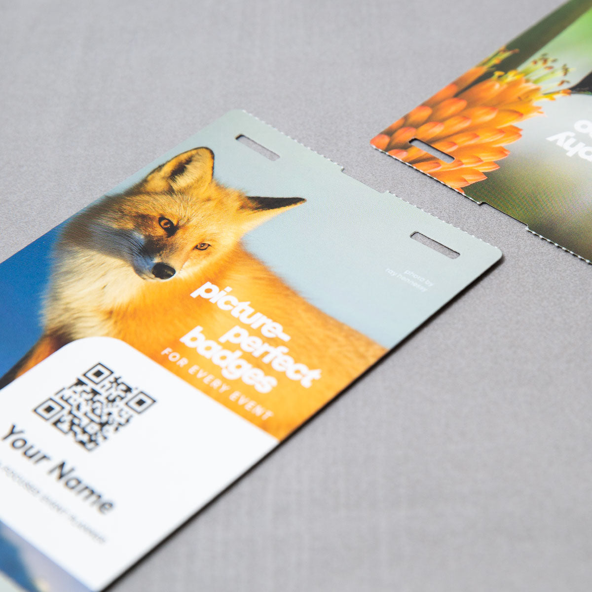 Elevate your promotional event, corporate conference, or trade show with our 4x6 vibrant, high-quality double-sided, double notch custom event badges. Crafted from premium 9.5 pt direct thermal paper featuring eco-friendly event badge printing, these durable personalized event badges showcase your designs with stunning detail and clarity. Elevate your promotional event, corporate conference, or trade show with our 4x6 vibrant, high-quality double-sided, double notch custom event badges. Crafted from premium 9.5 pt direct thermal paper featuring eco-friendly event badge printing, these durable personalized event badges showcase your designs with stunning detail and clarity.