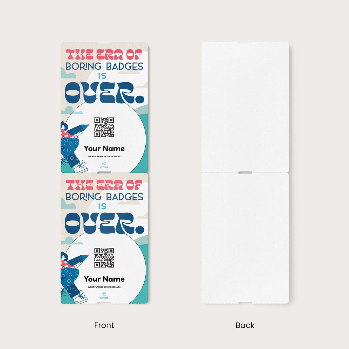 Elevate your promotional event, corporate conference, or trade show with our 4x6 vibrant, high-quality single-sided, no notch custom event badges. Crafted from premium 9.5 pt direct thermal paper featuring eco-friendly event badge printing, these durable personalized event badges showcase your designs with stunning detail and clarity. Elevate your promotional event, corporate conference, or trade show with our 4x6 vibrant, high-quality single-sided, no notch custom event badges. Crafted from premium 9.5 pt direct thermal paper featuring eco-friendly event badge printing, these durable personalized event badges showcase your designs with stunning detail and clarity.