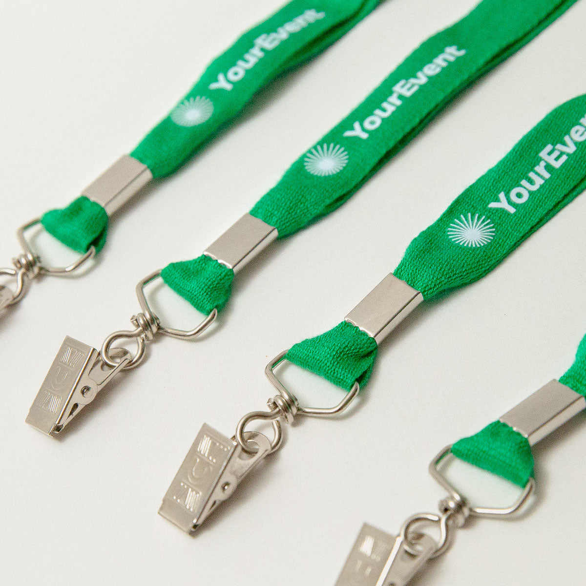 Elevate your brand with eco-friendly personalized conference lanyards. Crafted from bamboo, these sustainable event lanyards feature a double clip attachment showcasing your designs with stunning detail and clarity.