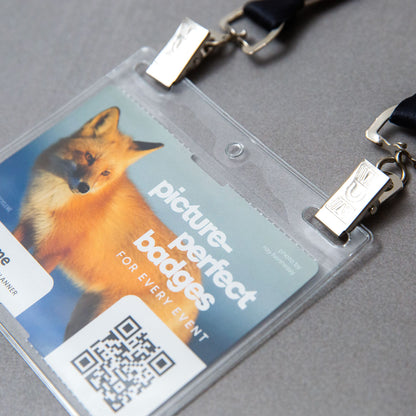 4" x 3" Event Badge Holder - Double Notch | Billy's Badges 4" x 3" Event Badge Holder - Double Notch | Billy's Badges