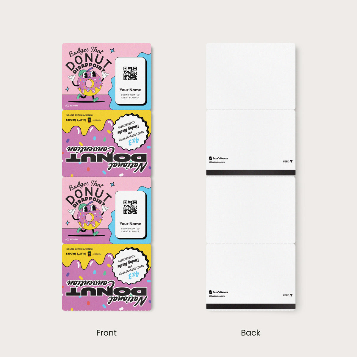 4" x 3" Paper - Custom Event Badges