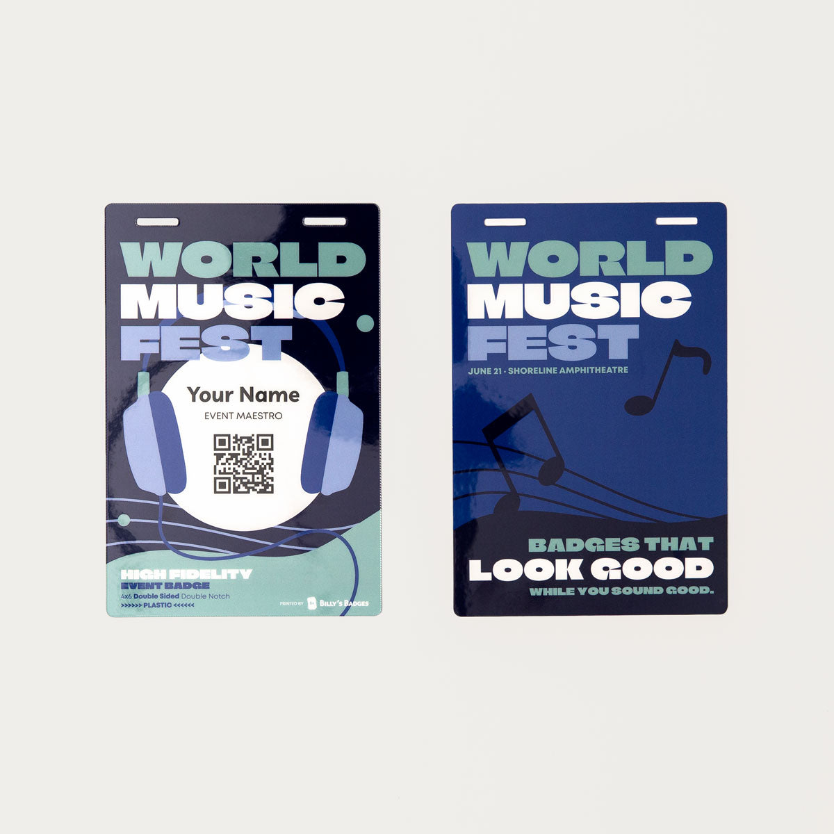 4" x 6" Plastic - Custom Event Badges