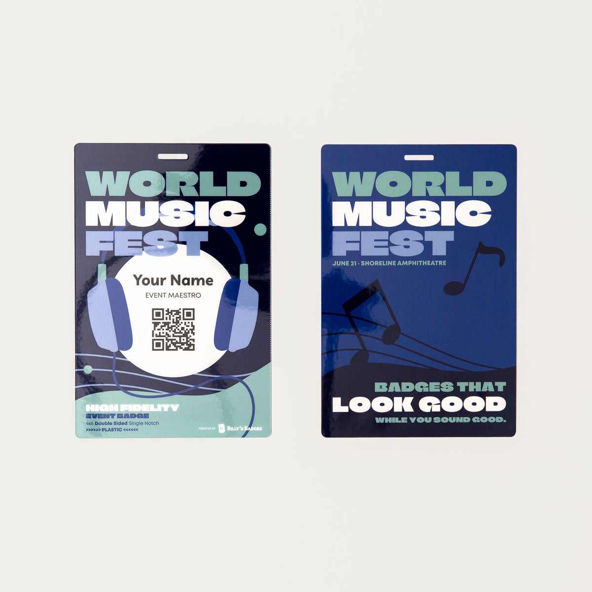 4" x 6" Plastic - Custom Event Badges