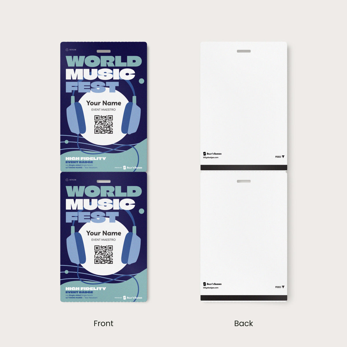 4" x 6" Paper - Custom Event Badges