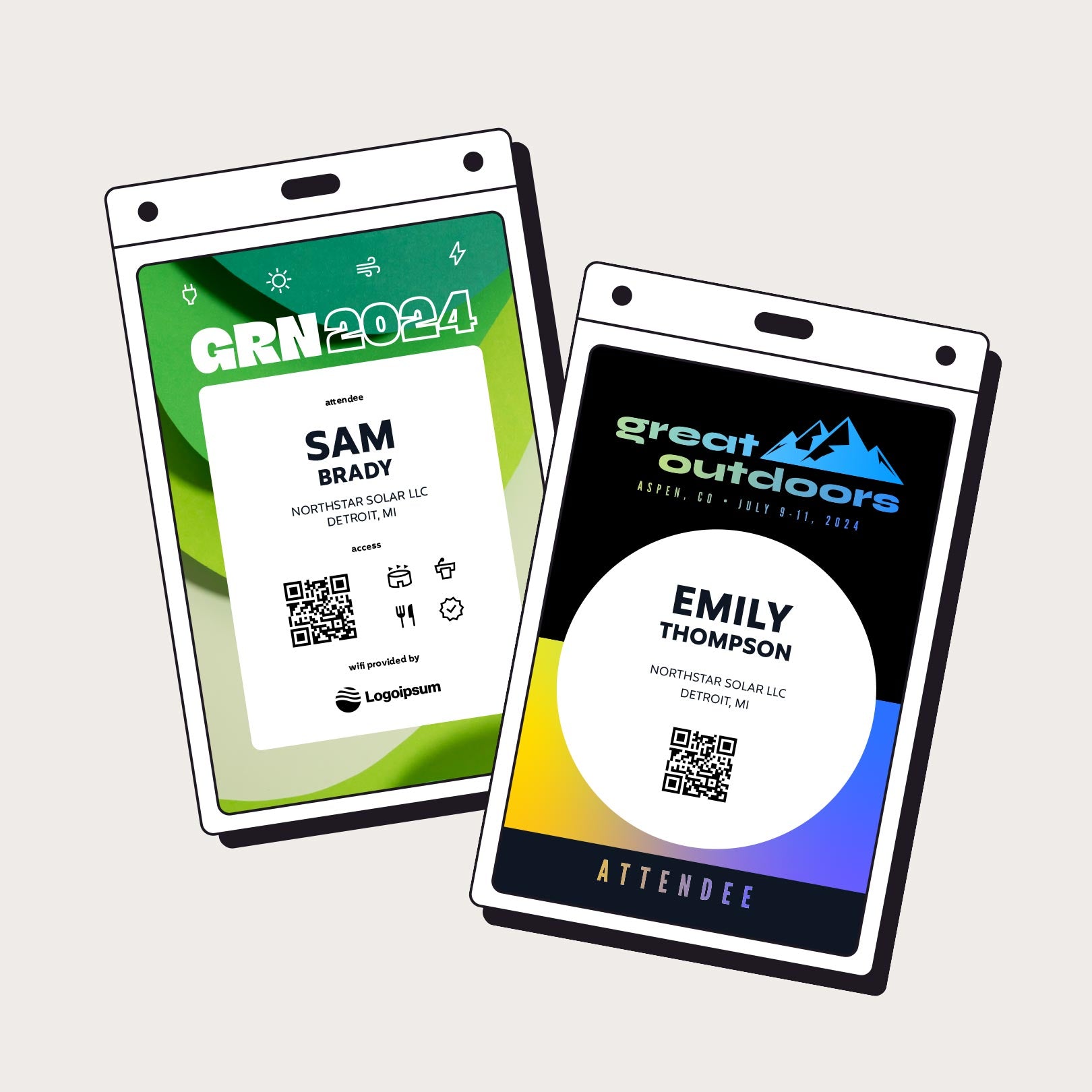 4x6 Event Badge Holder Single Notch Billy’s Badges